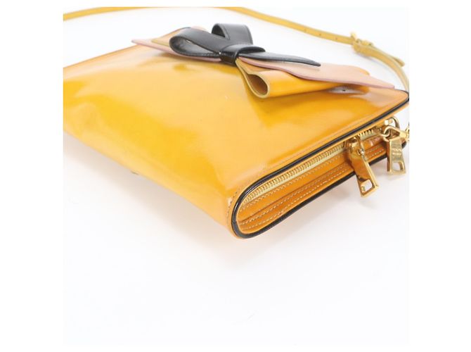 Ribbon Borsa a tracolla in pelle Prada con logo Triangle e motivo a nastro - vista 5