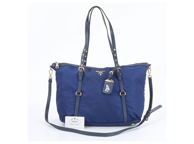 Borsa a tracolla 2-Way Prada in nylon Tessuto e pelle - vista 4