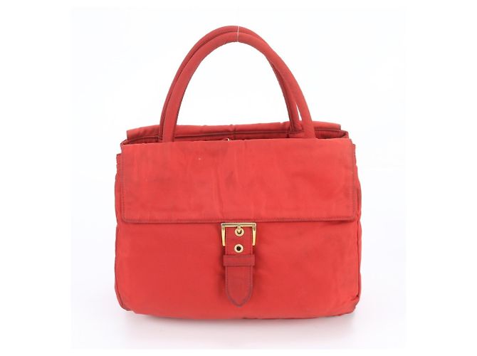 Borsa tote Prada in nylon Tessuto con logo triangolare - vista 3