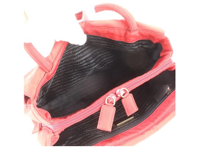 Borsa tote Prada in nylon Tessuto con logo triangolare - vista 8