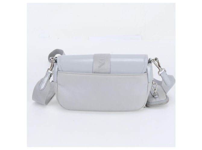 Borsa a tracolla Prada in pelle e nylon - vista 3