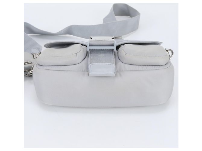 Borsa a tracolla Prada in pelle e nylon - vista 6