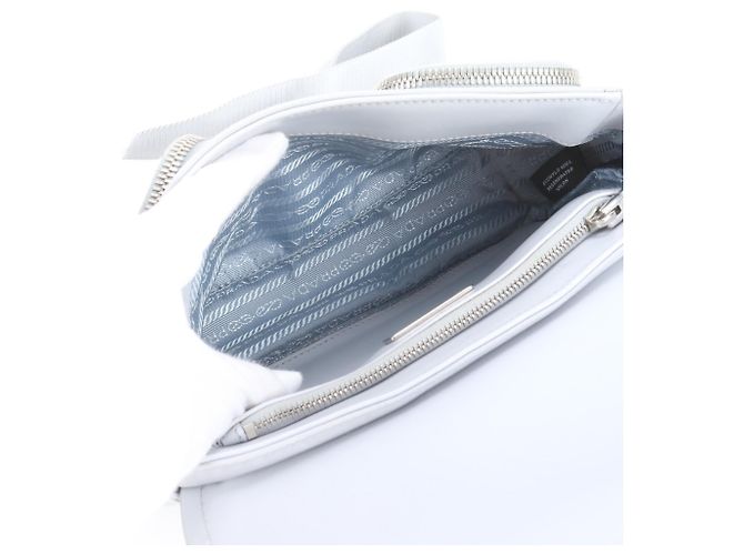 Borsa a tracolla Prada in pelle e nylon - vista 7