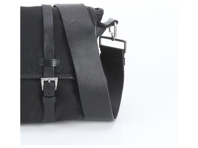 Borsa a tracolla in pelle e nylon Tessuto con logo triangolare Prada - vista 2
