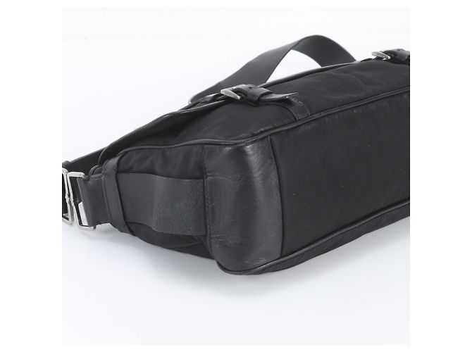 Borsa a tracolla in pelle e nylon Tessuto con logo triangolare Prada - vista 5