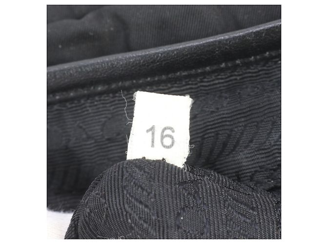 Borsa a tracolla in pelle e nylon Tessuto con logo triangolare Prada - vista 9
