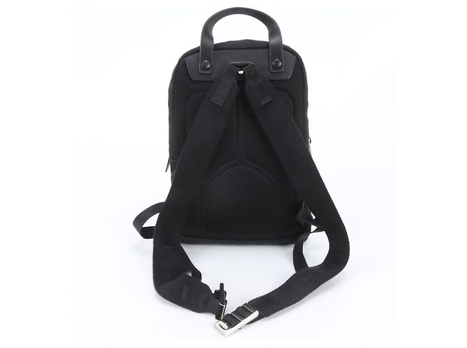 Prada Tessuto Nylon Rabbit Fur Leather Backpack - view 3