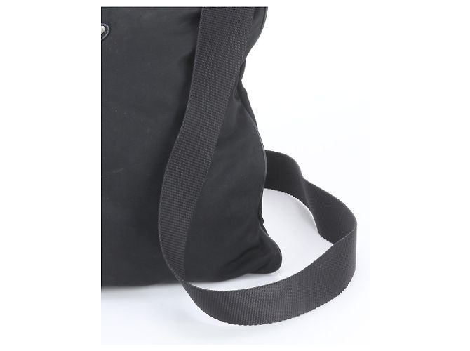 Borsa a spalla Prada in nylon Tessuto con logo triangolare - vista 2