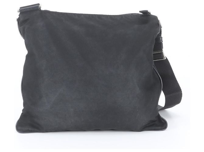 Borsa a spalla Prada in nylon Tessuto con logo triangolare - vista 3