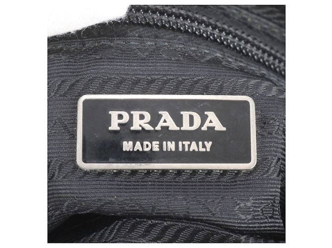 Borsa a spalla Prada in nylon Tessuto con logo triangolare - vista 8