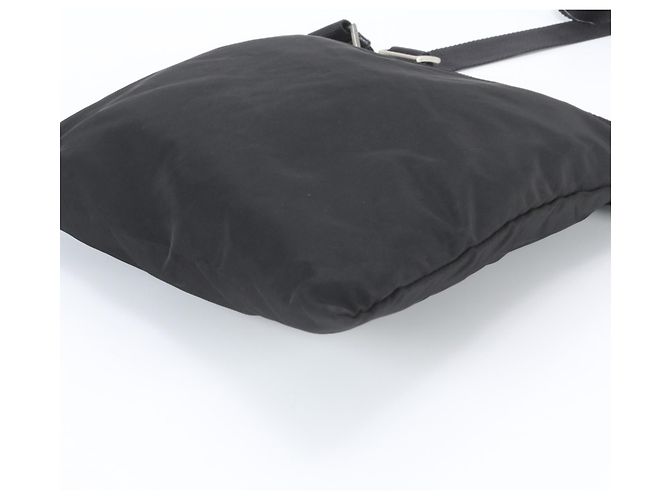 Borsa a spalla in pelle e nylon Tessuto con logo triangolare Prada - vista 5