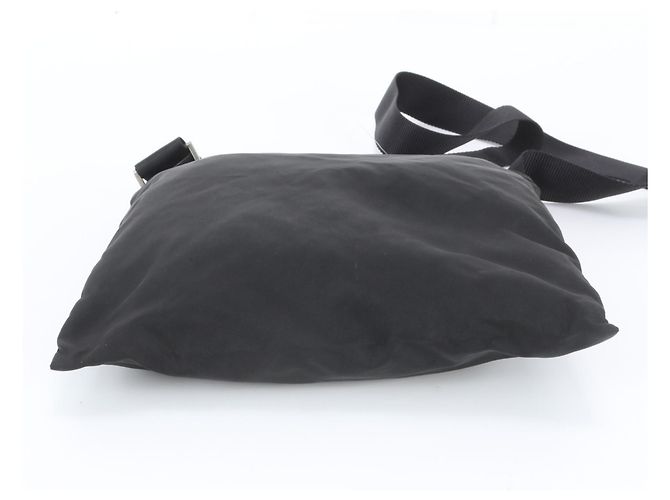 Borsa a spalla in pelle e nylon Tessuto con logo triangolare Prada - vista 6