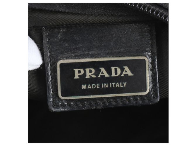 Borsa a spalla in pelle e nylon Tessuto con logo triangolare Prada - vista 8
