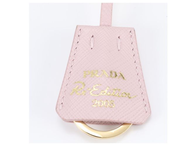 Borsa a mano in pelle e nylon Prada con logo triangolare - vista 11