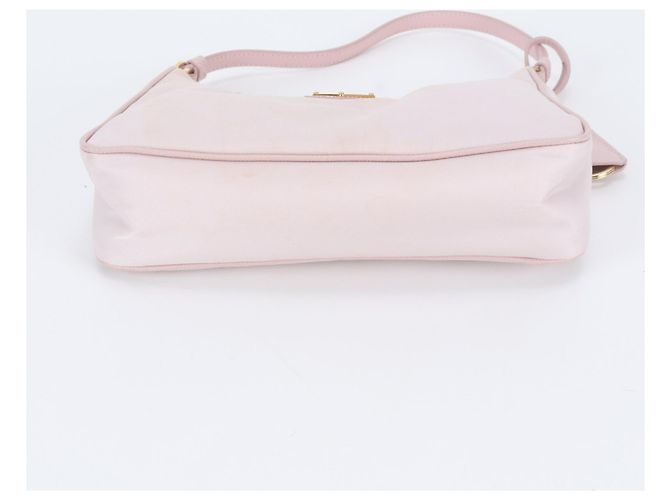 Borsa a mano in pelle e nylon Prada con logo triangolare - vista 6