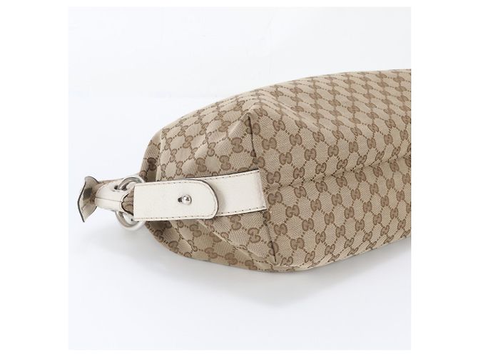Gucci GG Canvas Bamboo Bar Ledertote - Ansicht 5