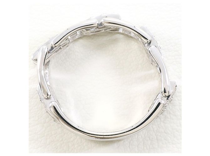 Autre Marque Ehering aus 18K Weißgold mit Diamant - Ansicht 3