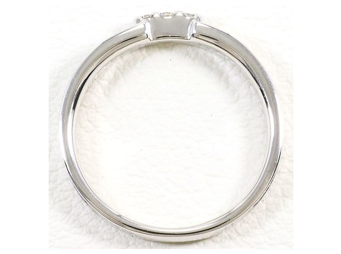 Autre Marque Ehering aus 10K Weißgold mit Diamanten - Ansicht 2
