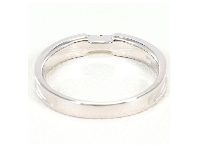 Autre Marque Ehering aus 10K Weißgold mit Diamanten - Ansicht 3