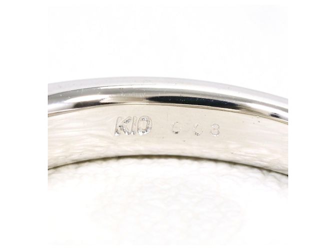 Autre Marque Ehering aus 10K Weißgold mit Diamanten - Ansicht 4