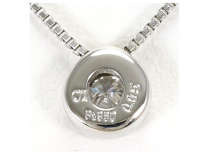 Autre Marque Platin-Halskette PT950/850 mit Diamant - Ansicht 3