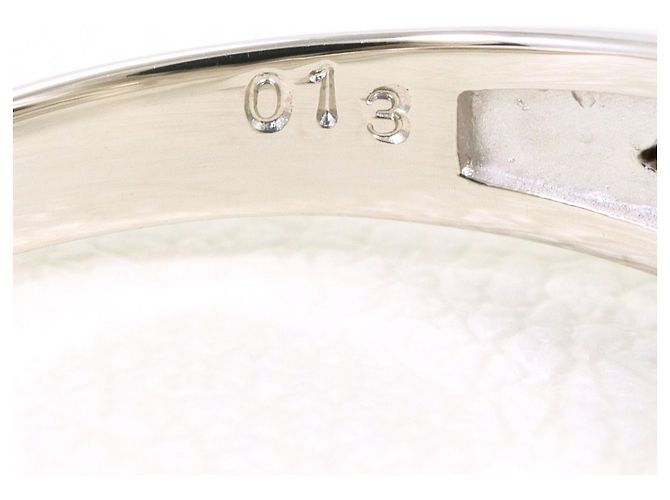 Autre Marque PT900 Platin-Bandring mit Diamant und Smaragd - Ansicht 5