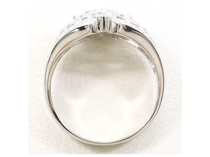 Autre Marque PT900 Platin-Ehering mit Diamant - Ansicht 3