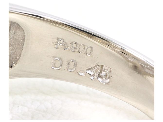 Autre Marque PT900 Platin-Ehering mit Diamant - Ansicht 5
