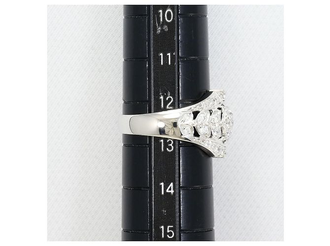Autre Marque PT900 Platin-Ehering mit Diamant - Ansicht 6