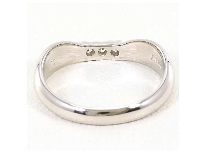 Autre Marque PT900 Platin-Ehering mit Diamant - Ansicht 3