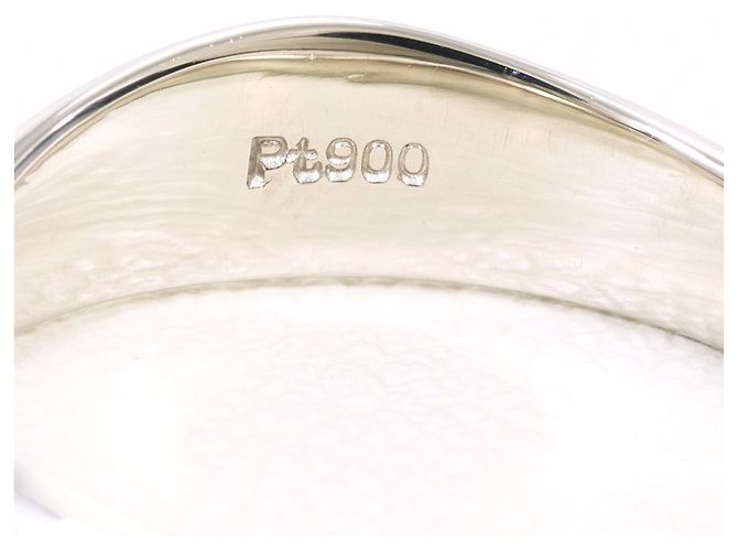 Autre Marque PT900 Platin-Ehering mit Diamant - Ansicht 4