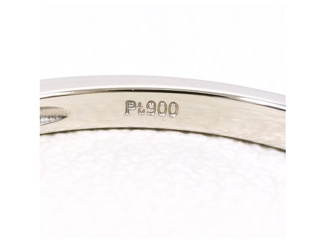Autre Marque PT900 Platin-Ehering mit Diamant - Ansicht 4