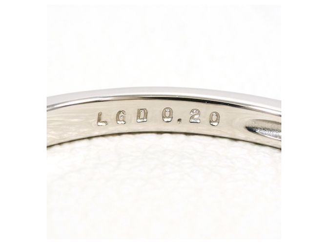 Autre Marque PT900 Platin-Ehering mit Diamant - Ansicht 5