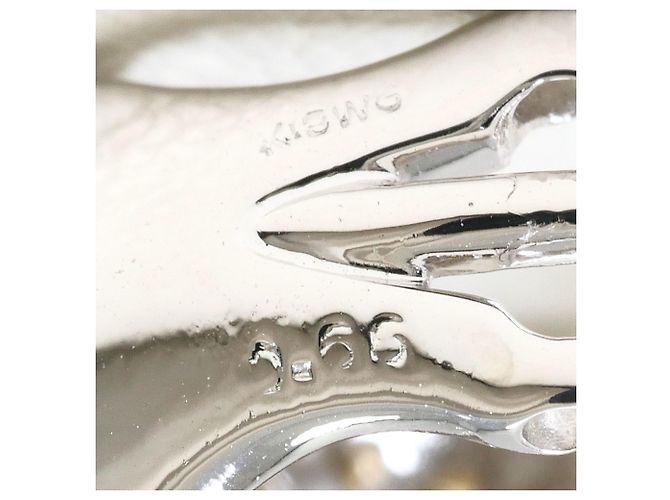 Autre Marque Orecchini a cerchio in oro bianco con diamanti - vista 4
