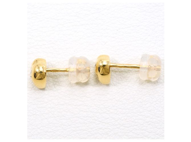Autre Marque Eleganti orecchini a lobo in oro giallo 18K e diamanti - vista 2