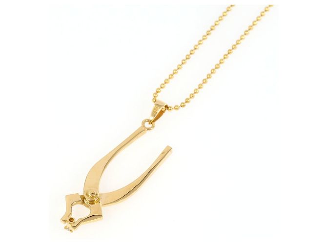 Autre Marque Collana in oro giallo 18K con diamante - vista 3