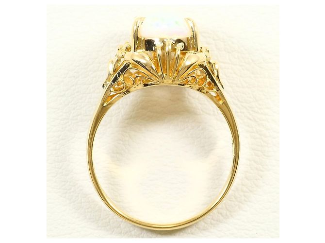 Autre Marque Ringband aus 18K Gelbgold mit Opal - Ansicht 3