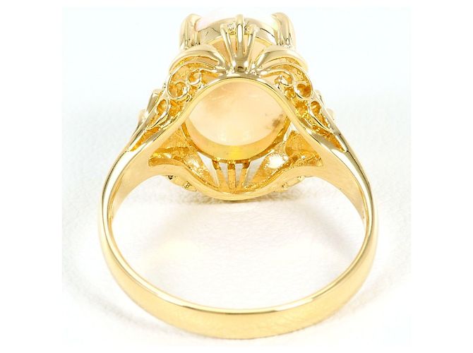 Autre Marque Ringband aus 18K Gelbgold mit Opal - Ansicht 4