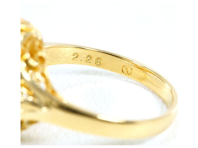 Autre Marque Ringband aus 18K Gelbgold mit Opal - Ansicht 5
