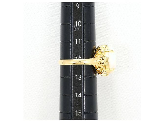 Autre Marque Ringband aus 18K Gelbgold mit Opal - Ansicht 7