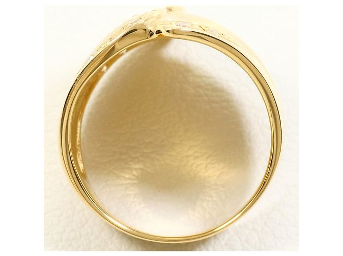 Autre Marque Ehering aus 18K Gelbgold mit Diamant - Ansicht 3