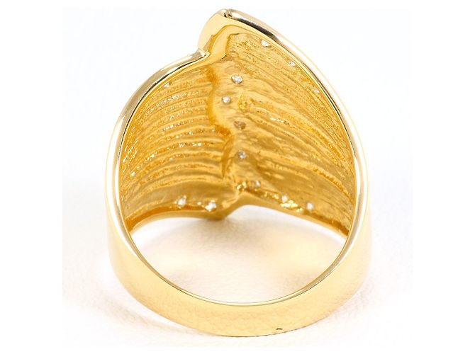 Autre Marque Ehering aus 18K Gelbgold mit Diamant - Ansicht 4