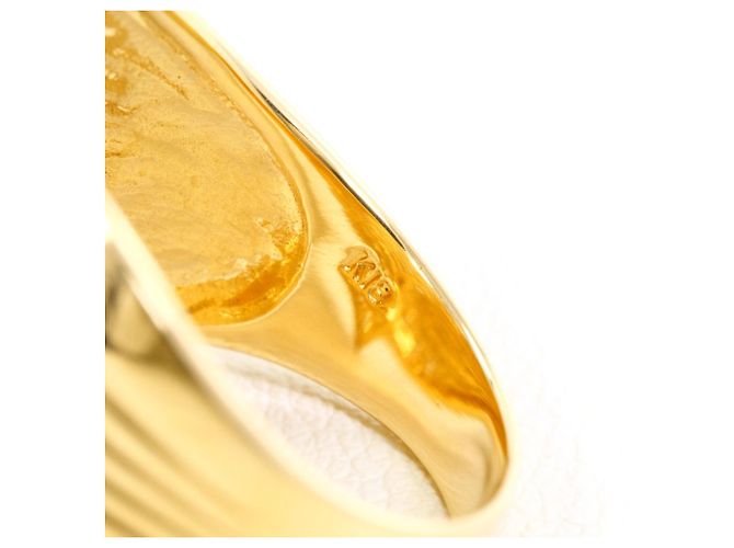 Autre Marque Ehering aus 18K Gelbgold mit Diamant - Ansicht 5
