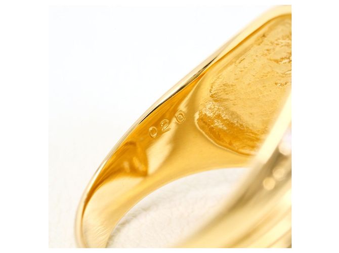 Autre Marque Ehering aus 18K Gelbgold mit Diamant - Ansicht 6