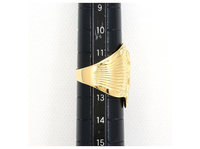 Autre Marque Ehering aus 18K Gelbgold mit Diamant - Ansicht 7