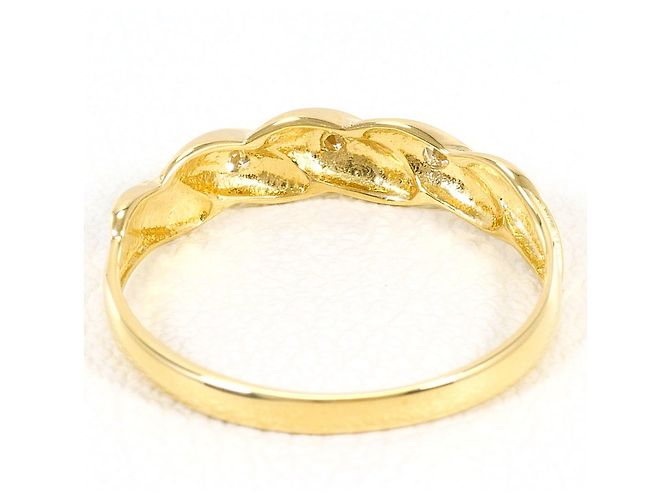 Autre Marque Ehering aus 18K Gelbgold mit Diamant - Ansicht 3