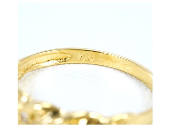 Autre Marque Ehering aus 18K Gelbgold mit Diamant - Ansicht 4