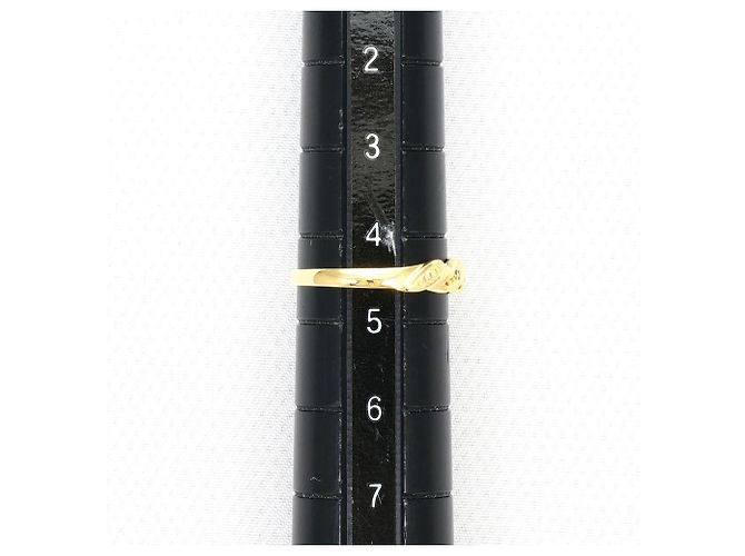 Autre Marque Ehering aus 18K Gelbgold mit Diamant - Ansicht 5
