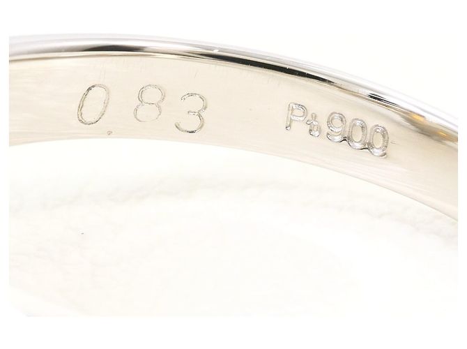 Autre Marque Platinbandring mit Opal und Diamant - Ansicht 5