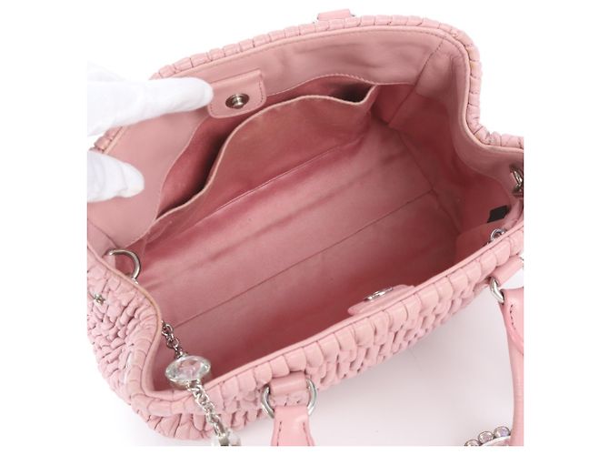 Borsa a tracolla 2 vie Miu Miu in nappa matelassé e cristalli - vista 8